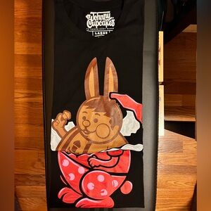 Johnny Cupcakes 🧁 Chocolate Bunny Big Kid T-shirt Size Large